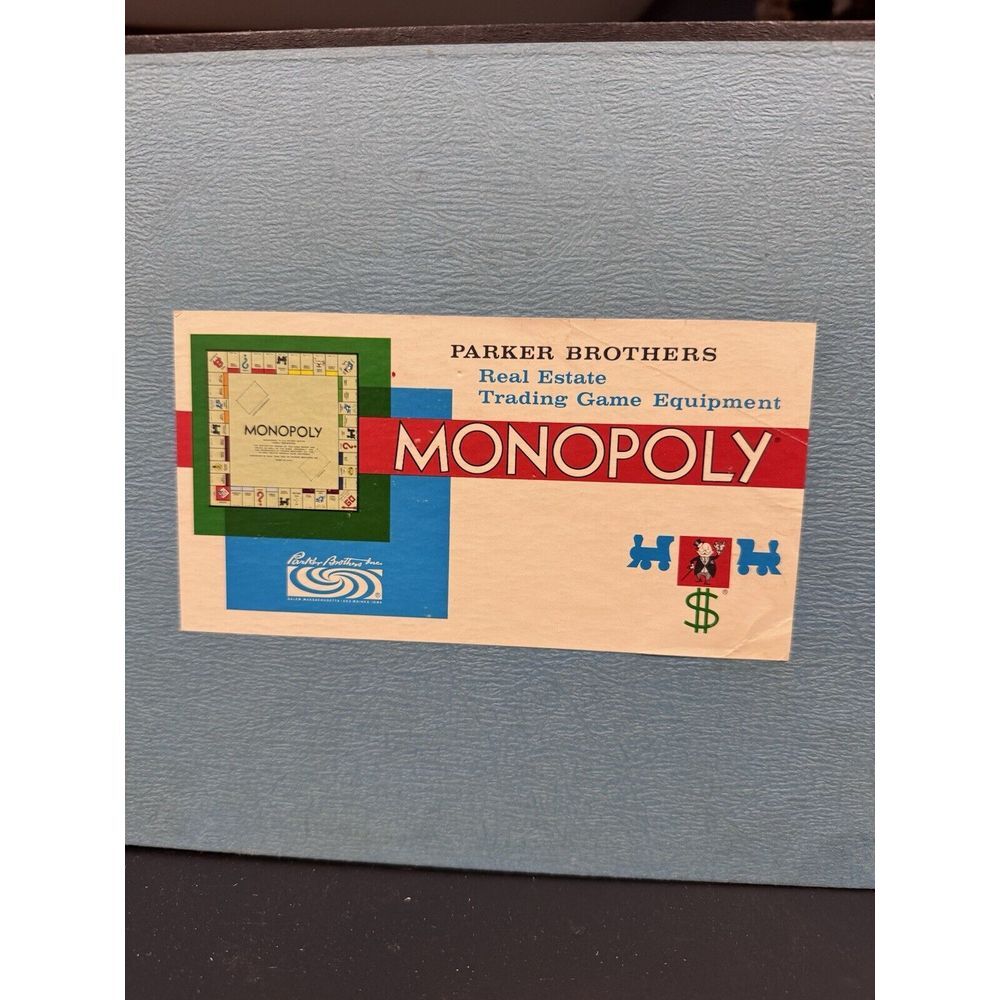 Vintage‎ 1961 Monopoly Board Game - Incomplete - For Replacement Parts